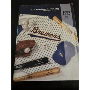 Beloit Brewers Official 1992 souvenir Program Milwaukee Brewers minor league